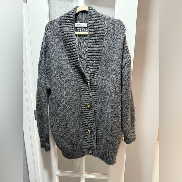 Zara Sweaters - Zara oversized gray cardigan